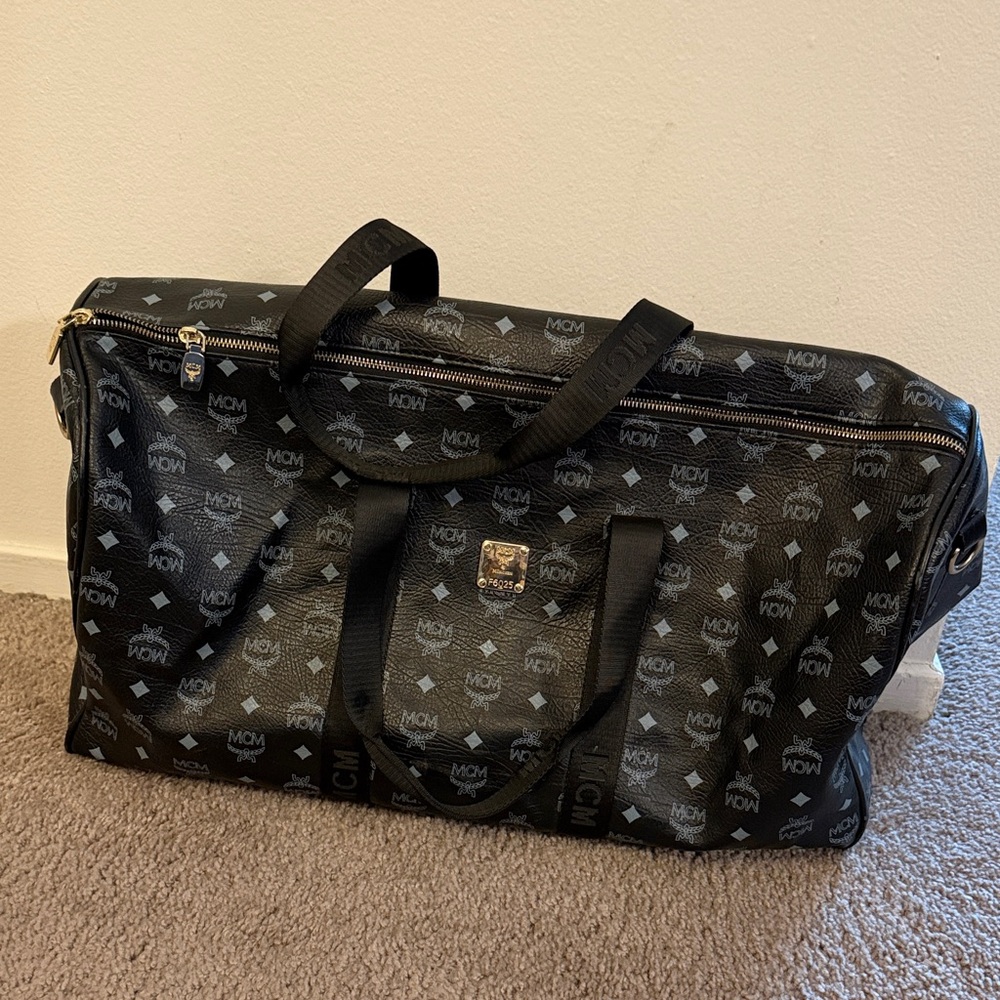 MCM Black Monogram Duffel Bag